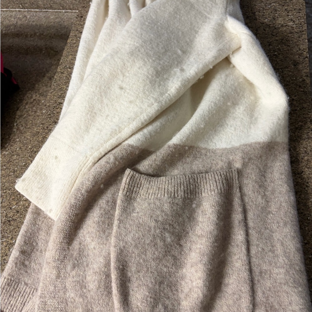 Madewell Cream and Tan Women's Sweater